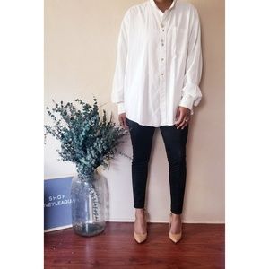 Oversized White Button Up